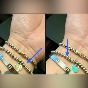 Tiffany & Co. Silver Beaded Bracelet 7.5 inches